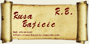 Rusa Bajičić vizit kartica